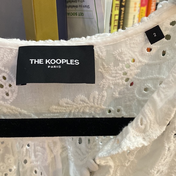 THE KOOPLES Flowy Ruffled Eyelet button top - Picture 3 of 5